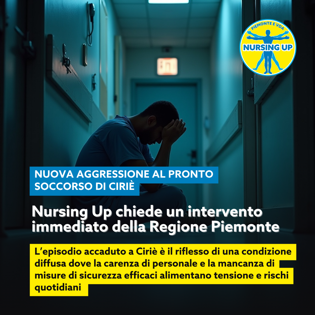 ciriè- violenza personale sanitario nursing up piemonte